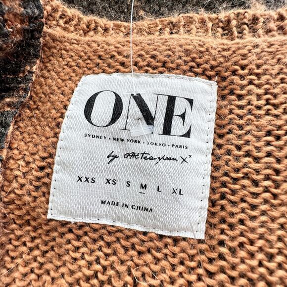 One Teaspoon M Big Cat animal print wool mohair blend Sweater - Picture 4 of 10